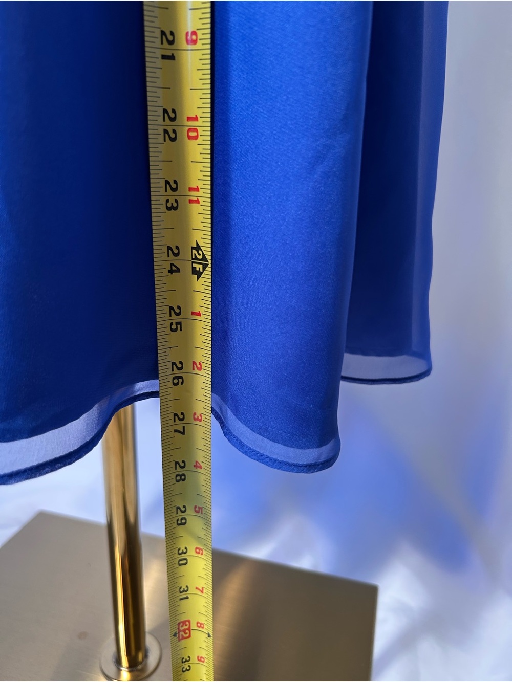 Royal Blue Midi Formal Dress with Pockets Multi-Strap Shoulders SizeL HoCo Prom - Picture 8 of 13